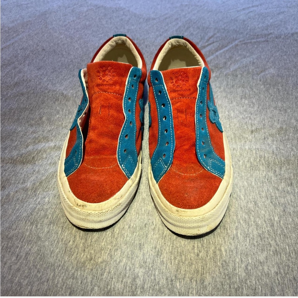 Golf Le Fleur Red and Blue Sneakers Suede Low-Top